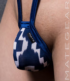 Sexy Men's Swimwear Xpression Ultra Sexy G - An Eun (Adjustable Sling / Minimal Coverage Front / Blue Full Body Sling)
