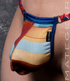 Sexy Men's Swimwear Maximizer Ultra Slingshot - Yeom So (Red/Blue Band)