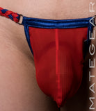 Sexy Men's Swimwear Maximizer Ultra Slingshot - Yeom So (Red/Blue Band)