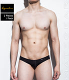 [2pc/Pack] Sexy Men's Underwear Mini Squarecut Trunks - Ran Kwang (Flat Front / Reduced Sides) (Ultra Thin Nylon Signature Series)